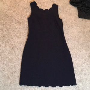 J.Crew Factory Navy Scalloped Dress